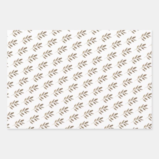 Elegante gouden tak rode en groene kerst inpakpapier vel (Voorkant 2)