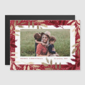 Elegante gouden takken Foto Kerst Kaarten (Voorkant / Achterkant)