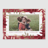 Elegante gouden takken Foto Kerst Kaarten (Voorkant)