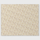 Elegante gouden takken vakantie cadeaupapier (Vlak)