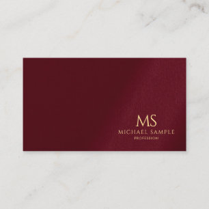 Elegante gouden tekst monogram luxe premium linnen visitekaartje