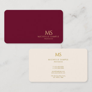 Elegante gouden tekst monogram luxe premium zijde visitekaartje