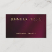 Elegante gouden tekst op maat Professionele luxe Visitekaartje (Voorkant)