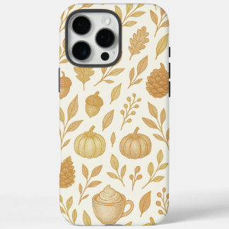 Elegante gouden telefoonhoes voor herfst iPhone 16 pro max hoesje