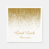* Elegante gouden textuur print op witte achtergro Servet (Voorkant)