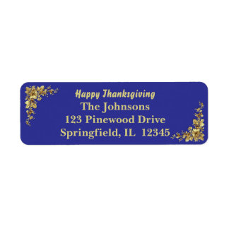 Elegante gouden Thanksgiving Etiket