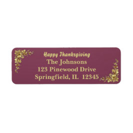 Elegante gouden Thanksgiving Etiket