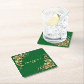 Elegante gouden Thanksgiving Kartonnen Onderzetters (Insitu)