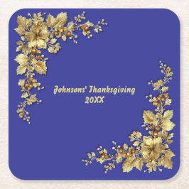 Elegante gouden Thanksgiving Kartonnen Onderzetters