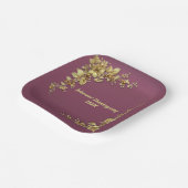 Elegante gouden Thanksgiving Papieren Bordje (Gebogen)