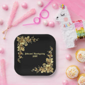 Elegante gouden Thanksgiving Papieren Bordje (Feest)