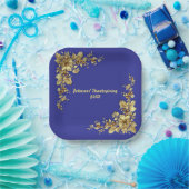 Elegante gouden Thanksgiving Papieren Bordje (Feest)