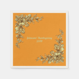 Elegante gouden Thanksgiving Servet