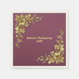 Elegante gouden Thanksgiving Servet