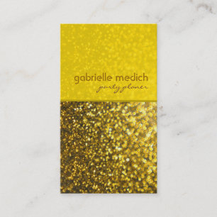 Elegante gouden tinten glitter patroon visitekaartje