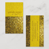 Elegante gouden tinten glitter patroon visitekaartje (Voorkant / Achterkant)