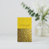 Elegante gouden tinten glitter patroon visitekaartje (Staand voorkant)