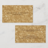 Elegante gouden tinten Glitter & Sparkles Visitekaartje (Voorkant / Achterkant)