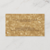 Elegante gouden tinten Glitter & Sparkles Visitekaartje (Achterkant)