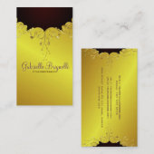 Elegante gouden tinten  kant Lijst Visitekaartje (Voorkant / Achterkant)