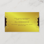 Elegante gouden tinten  kant Lijst Visitekaartje (Achterkant)