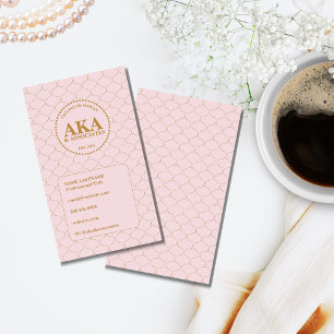 Elegante gouden trellis Custom Business Monogram Visitekaartje