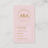 Elegante gouden trellis Custom Business Monogram Visitekaartje (Voorkant)