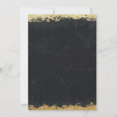 Elegante gouden trim fluweel pensioen lunch kaart (Achterkant)