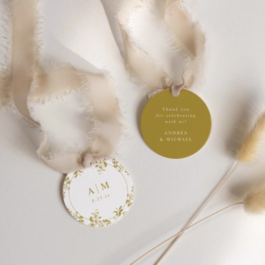 Elegante Gouden Trouw Bedankjes Labels