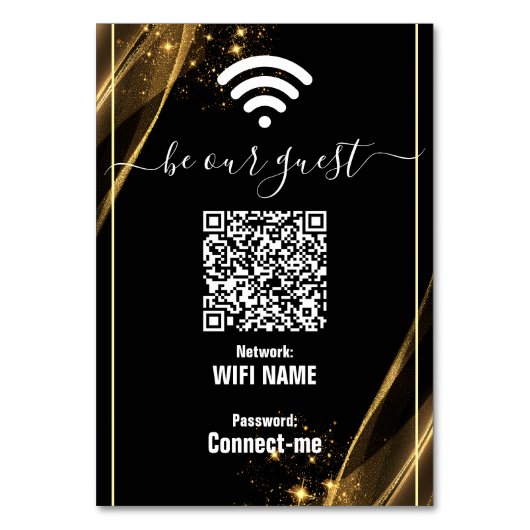 Elegante gouden trouw | Business tafelkaart Kaart (Voorkant)