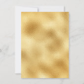 Elegante Gouden Trouw Richting Details Glamour Kaart (Achterkant)