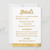 Elegante Gouden Trouw Richting Details Glamour Kaart (Voorkant)