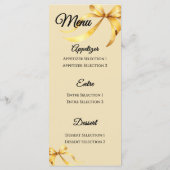 Elegante Gouden Trouwdag Menu (Achterkant)
