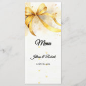 Elegante Gouden Trouwdag Menu (Voorkant)