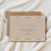 Elegante gouden trouwfoto Dank u kaarten