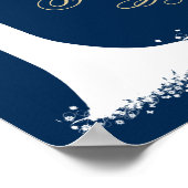 Elegante gouden trouwgunsten jurk bruids douche poster (Hoek)