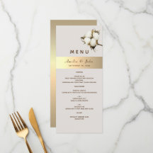 Elegante Gouden Trouwmenu
