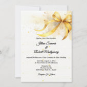 Elegante Gouden Trouwring Kaart (Voorkant)