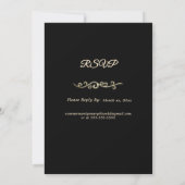 Elegante Gouden Trouwring Kaart (Achterkant)