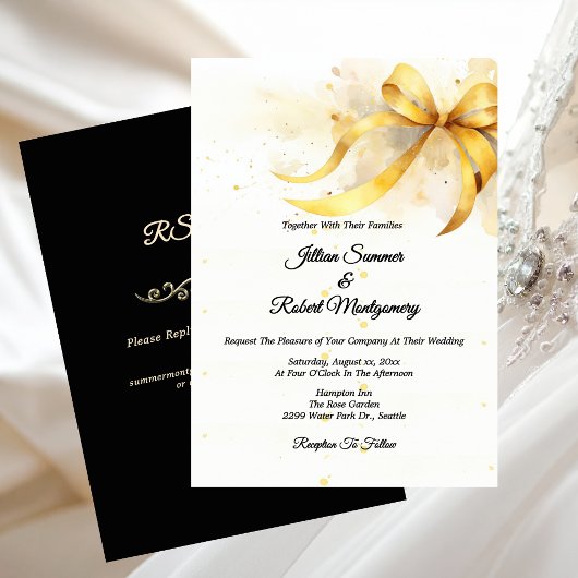 Elegante Gouden Trouwring Kaart
