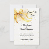 Elegante Gouden Trouwring Save The Date (Voorkant)