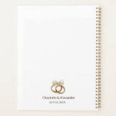 Elegante gouden trouwringen gepersonaliseerd planner (Achterkant)