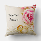 Elegante Gouden Trouwringen met Rozen Romantisch Kussen (Achterkant)