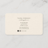 Elegante gouden trouwringen Wedding Planner Visitekaartje (Achterkant)