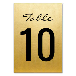 Elegante gouden trouwtafel nummers Kaarten Sjablon