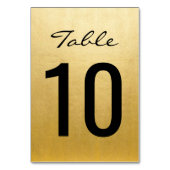 Elegante gouden trouwtafel nummers Kaarten Sjablon (Voorkant)