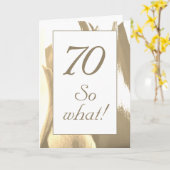 Elegante gouden tulp 70 dus wat een 70ste verjaard kaart (Gele Bloem)