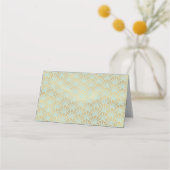 Elegante gouden turquoise art deco bruiloft evenem plaatskaartje (Achterkant)