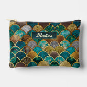 Elegante gouden turquoise groene girly zeemeermin  etui (Voorkant)