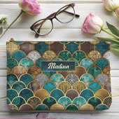 Elegante gouden turquoise groene girly zeemeermin etui